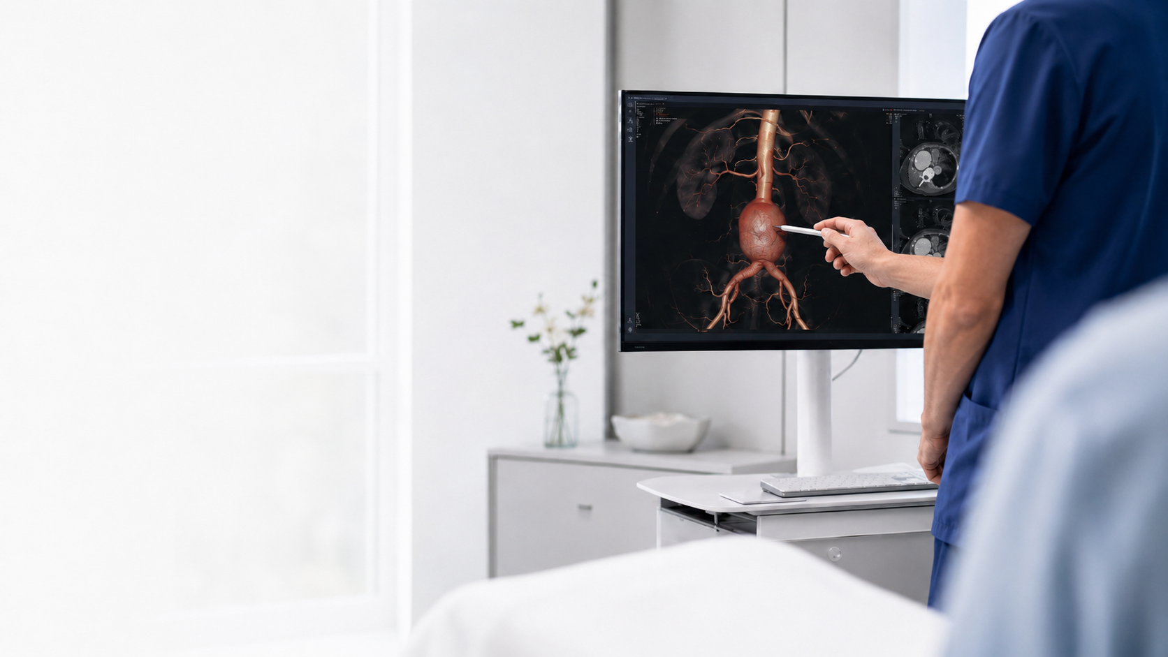 Aortenaneurysma Bauchaorta Verlaufskontrolle Sonographie Passau